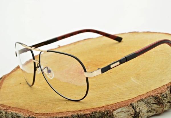 Męskie okulary pilotki zerówki do komputera BLF filtr EST-132K-16 Estillo