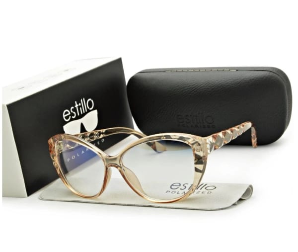 Damskie kocie okulary zerówki do komputera BLF filtr EST-115K-15 Estillo