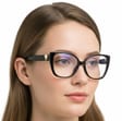 Damskie kocie okulary zerówki do komputera BLF filtr EST-114K-1 Estillo