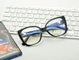 Damskie kocie okulary zerówki do komputera BLF filtr EST-114K-1 Estillo