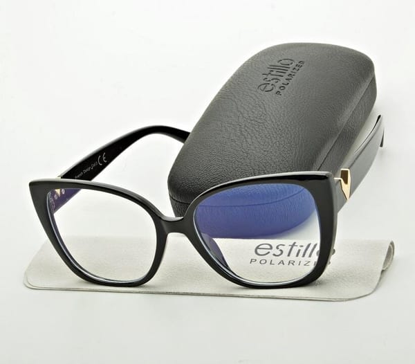 Damskie kocie okulary zerówki do komputera BLF filtr EST-114K-1 Estillo