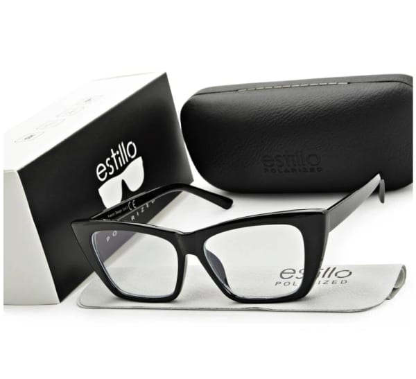 Damskie kocie okulary zerówki do komputera BLF filtr EST-117K-3 Estillo