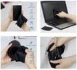 ZESTAW 8 PRODUKTÓW - 4x Etui na okulary bordowe + 4x Ściereczka z mikrofibry