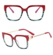 Damskie kwadratowe okulary zerówki do komputera BLUE LIGHT z flexami 25130D