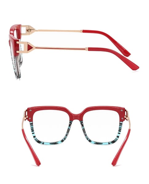 Damskie kwadratowe okulary zerówki do komputera BLUE LIGHT z flexami 25130D