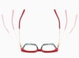 Damskie kwadratowe okulary zerówki do komputera BLUE LIGHT z flexami 25130D