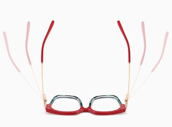 Damskie kwadratowe okulary zerówki do komputera BLUE LIGHT z flexami 25130D