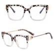 Damskie kwadratowe okulary zerówki do komputera BLUE LIGHT z flexami 25130F