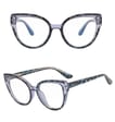 Damskie kocie okulary zerówki do komputera BLUE LIGHT na teleskopach 25128A Niebieska Pantera