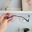 Damskie kocie okulary zerówki do komputera BLUE LIGHT z flexami 25129