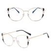 Damskie kocie okulary zerówki do komputera BLUE LIGHT z flexami 25129