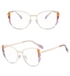 Damskie kocie okulary zerówki do komputera BLUE LIGHT z flexami 25129F