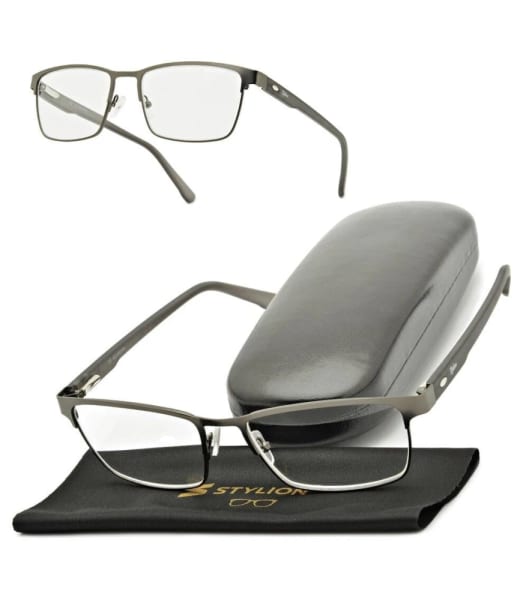 Plusy +2.00 Męskie okulary do czytania korekcyjne ST330