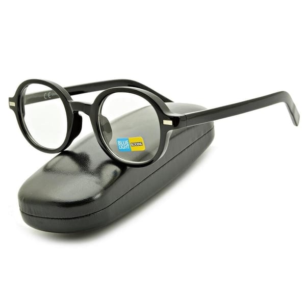 Okulary zerówki do komputera Lenonki z filtrem BLUE LIGHT SV101 czarne