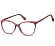 Damskie okulary optyczne zerówki kocie oczy Sunoptic CP116D bordowe