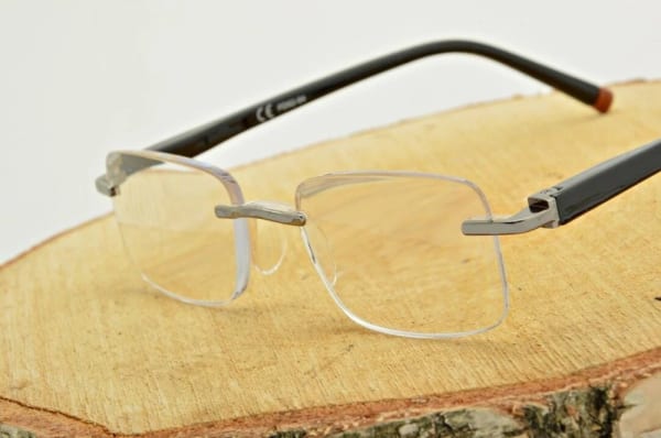 Plusy +3.50 okulary bezramkowe do czytania korekcyjne ST323X czarne