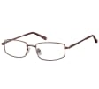 Oprawki korekcyjne zerówki okulary metalowe 799C brązowe