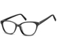 Damskie okulary optyczne zerówki kocie oczy Sunoptic CP117 czarne