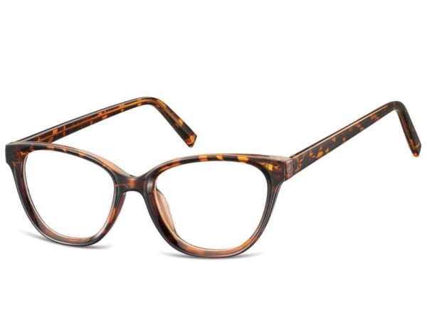 Damskie okulary optyczne zerówki kocie oczy Sunoptic CP117A panterka