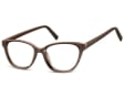 Damskie okulary optyczne zerówki kocie oczy Sunoptic CP117C brązowe