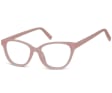 Damskie okulary optyczne zerówki kocie oczy Sunoptic CP117E mleczny różowy