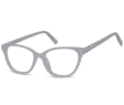 Damskie okulary optyczne zerówki kocie oczy Sunoptic CP117G mleczny szary