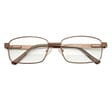 Męskie Oprawki korekcyjne zerówki okulary metalowe 639C brązowe