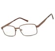 Męskie Oprawki korekcyjne zerówki okulary metalowe 639C brązowe