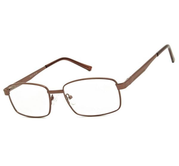 Męskie Oprawki korekcyjne zerówki okulary metalowe 639C brązowe