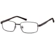 Męskie Oprawki korekcyjne zerówki okulary metalowe 639D czarne
