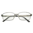 Męskie Oprawki korekcyjne zerówki okulary metalowe 639 grafitowe
