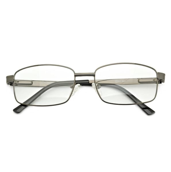 Męskie Oprawki korekcyjne zerówki okulary metalowe 639 grafitowe