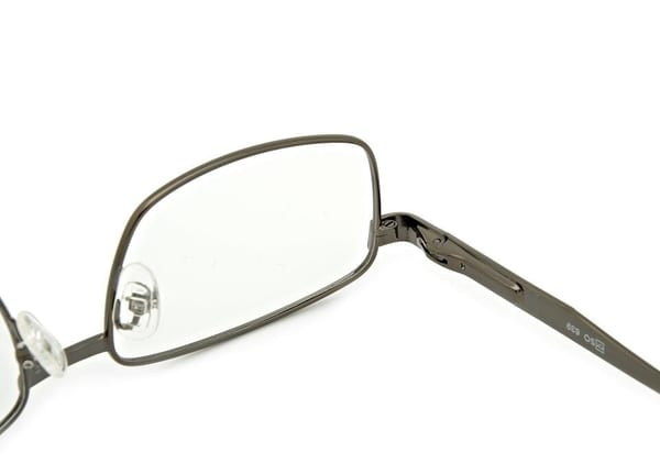 Męskie Oprawki korekcyjne zerówki okulary metalowe 639 grafitowe