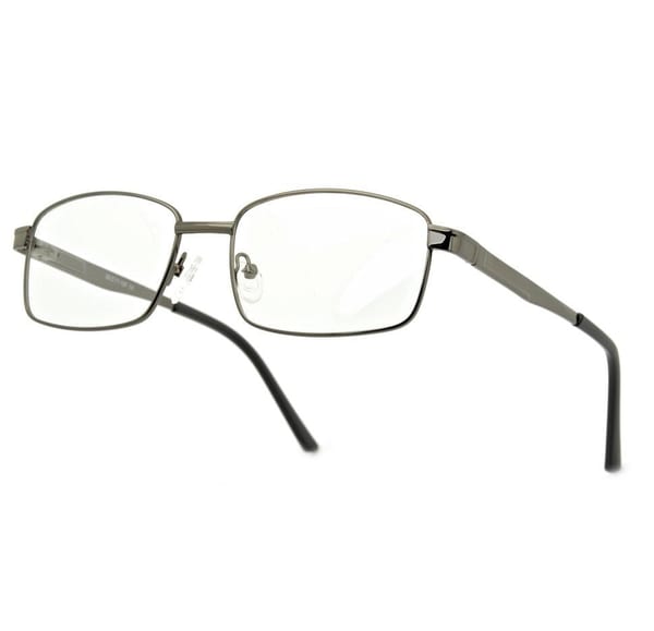 Męskie Oprawki korekcyjne zerówki okulary metalowe 639 grafitowe