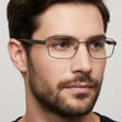Oprawki korekcyjne zerówki okulary metalowe 885A granatowe