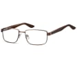 Oprawki korekcyjne zerówki okulary metalowe 885C brązowe
