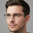 Oprawki korekcyjne zerówki okulary metalowe 796E brązowe