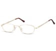 Wąskie oprawki korekcyjne zerówki okulary metalowe z uchwytem 784 złote