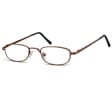 Wąskie oprawki korekcyjne zerówki okulary metalowe z uchwytem 784C kawowy brąz