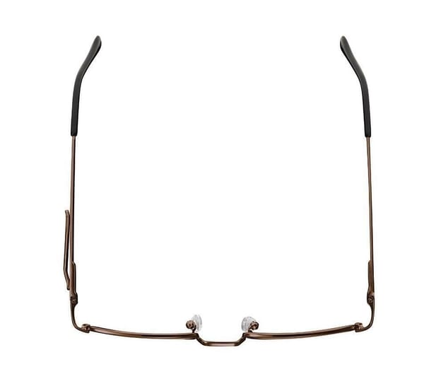 Wąskie oprawki korekcyjne zerówki okulary metalowe z uchwytem 784C kawowy brąz