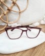 Damskie okulary optyczne zerówki kocie oczy Sunoptic CP118D bordowe
