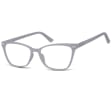 Damskie okulary optyczne zerówki kocie oczy Sunoptic CP118G mleczny szary