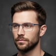 Okulary zerówki korekcyjne Nerd Prostokątne Flex 910E brązowo-pomarańczowe