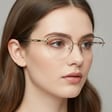 Damskie okulary żyłkowe zerówki oprawki korekcyjne kocie oczy Flex 898 czarno-złote