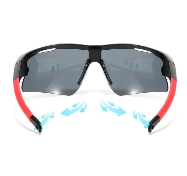 Sportowe okulary przeciwsłoneczne z filtrem UV400 Black/Red SVM-12