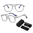 Okulary pilotki zerówki do komputera BLUE LIGHT z flexami 25140D gray/blue