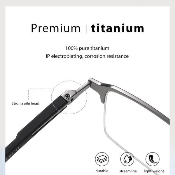 Ultralekkie tytanowe okulary zerówki z filtrem Blue Light do komputera Zielone TN825C