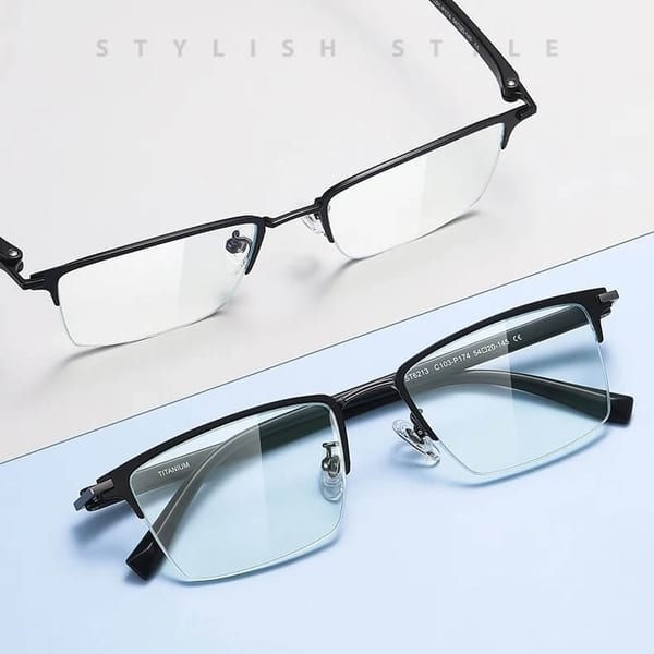 Ultralekkie tytanowe okulary zerówki z filtrem Blue Light do komputera Czarne TN826