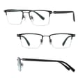 Ultralekkie tytanowe okulary zerówki z filtrem Blue Light do komputera Czarny/Grafit TN826A