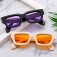 Okulary przeciwsłoneczne z filtrem UV400 STL21E panterkowo - zielone + akcesoria